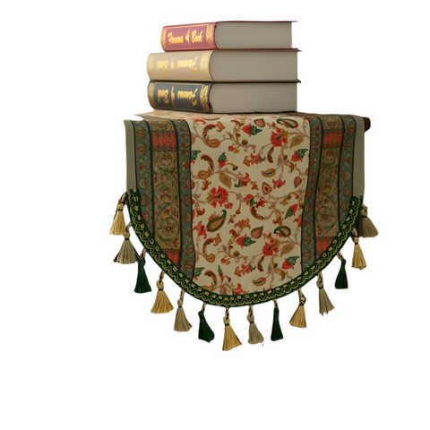 Green Bohemian Tassel Table Runner 40X180cm Decorative Linen Table Runners