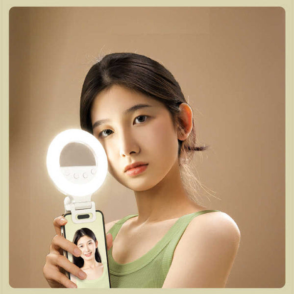 Elosung Selfie Ring Light With Brightness Clip On Design For Smartphones Selfie Lights
