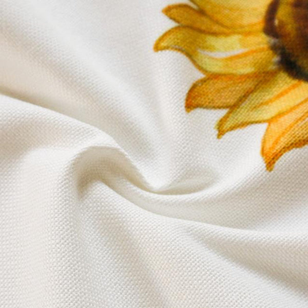 Elosung Yellow Flower Elegant Green Botanical Table Runner With Tassels 30X180cm Table Runners