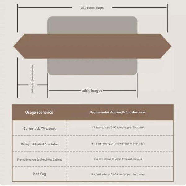 Black White Elegant Green Botanical Table Runner With Tassels 30X180cm Table Runners