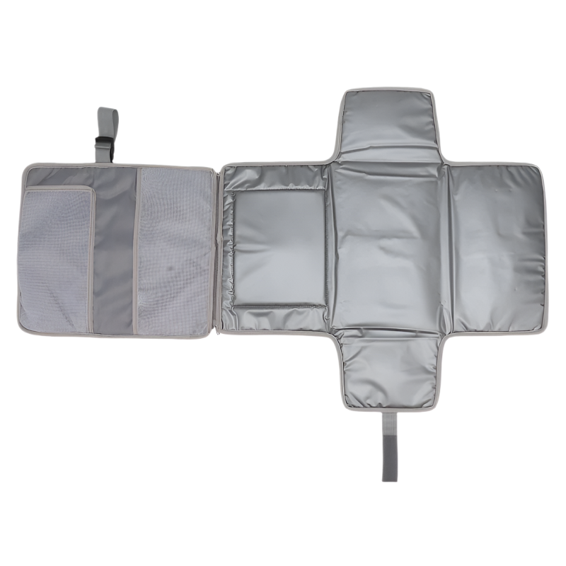Grey Little One Diaper Changing Pad With Storage Pockets Travel Essentials For Parents Change Mats & Covers