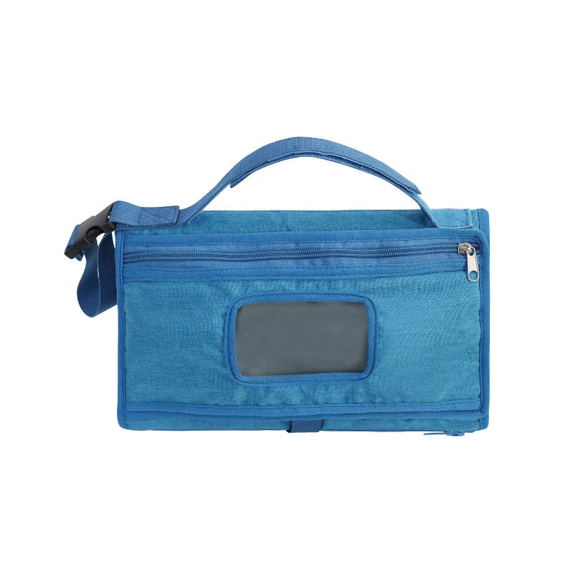 Elosung Blue Portable Little One Diaper Changing Pad With Storage Pockets Travel Essentials For Parents Change Mats & Covers