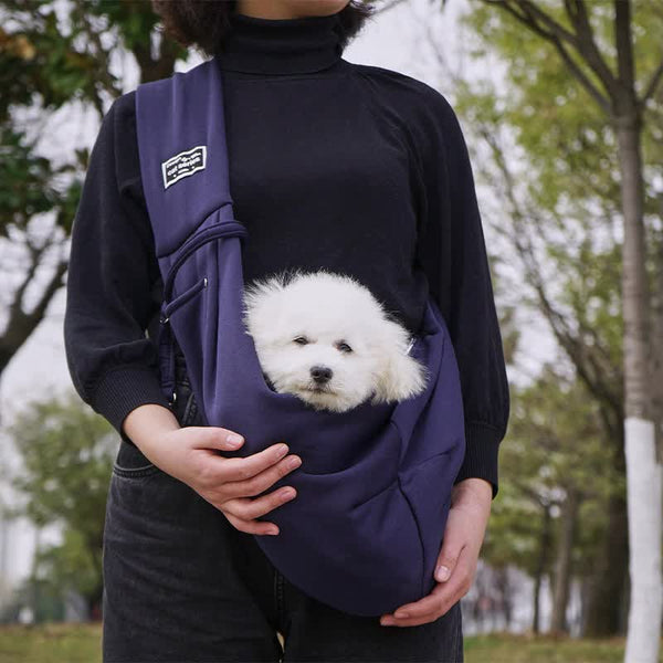 Nevy Blue Pet Sling Carrier Bag Comfortable And Hands Free Design Pet Transport