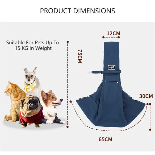 Elosung Red Pet Sling Carrier Bag Comfortable And Hands Free Design Pet Transport