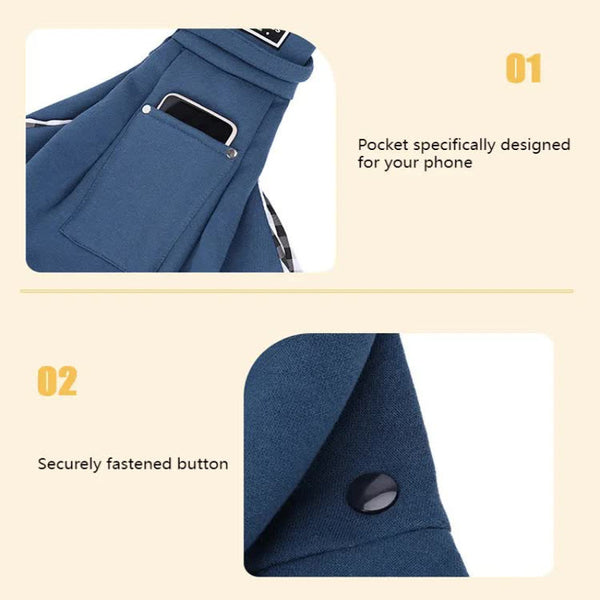 Grey Pet Sling Carrier Bag Comfortable And Hands Free Design Pet Transport