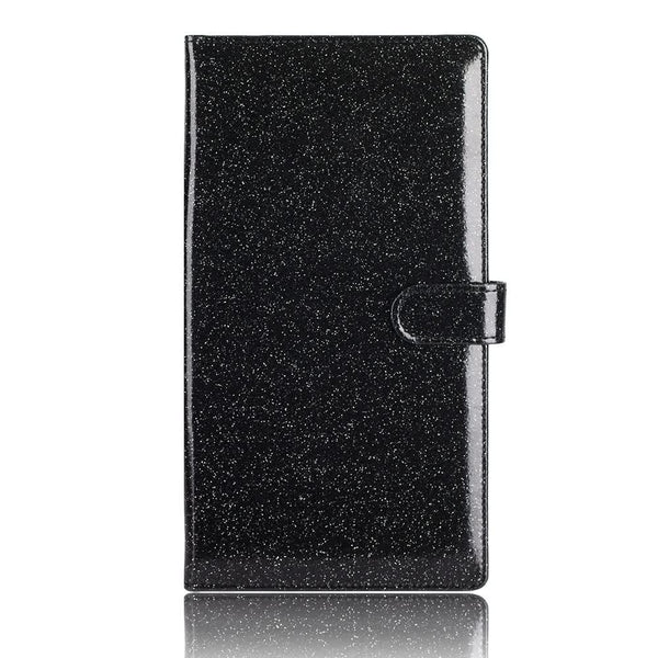 Elosung Black Sparkling Document Organizer Wallet 24X12.8Cm Lightweight And Durable Id & Document Holders