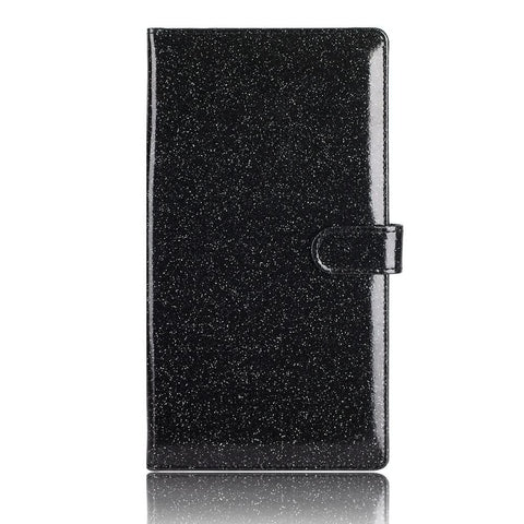 Elosung Black Sparkling Document Organizer Wallet 24X12.8Cm Lightweight And Durable Id & Document Holders