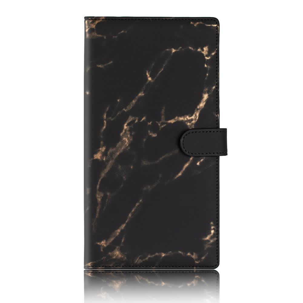 Black Marble Sparkling Document Organizer Wallet 24X12.8Cm Lightweight And Durable Personal Organisers