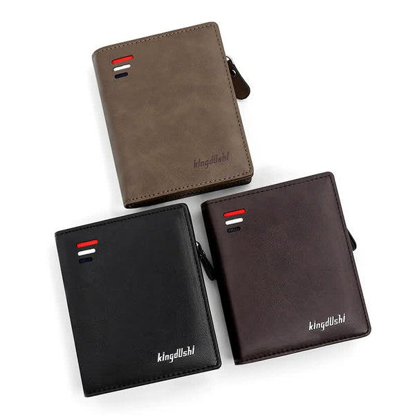 Elosung Black Mens Rfid Blocking Leather Wallet Slim And Compact Design Wallets