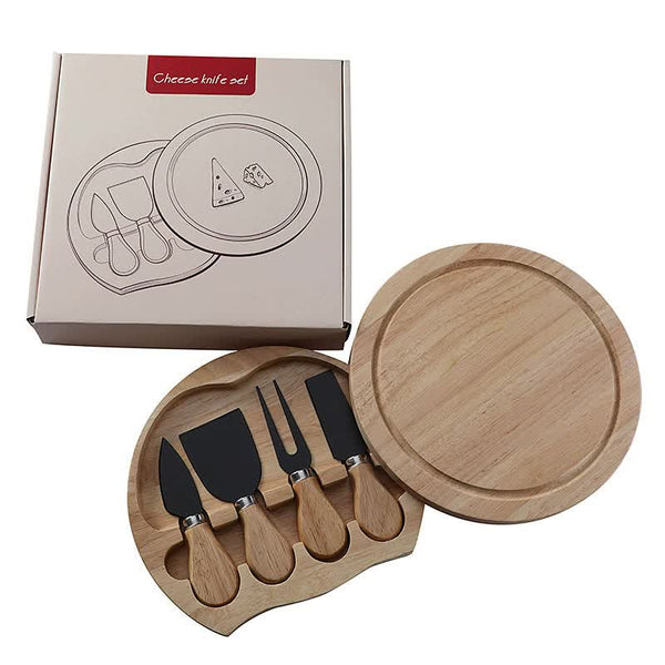 Elosung Black Premium Cheese Board Set With Knives Perfect For Entertaining Contemporary Chess