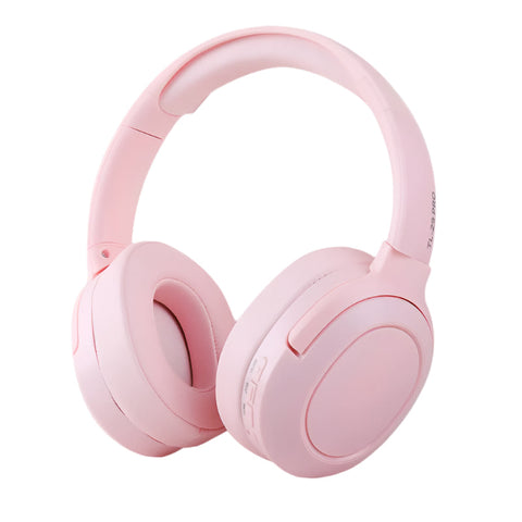 Elosung Pink Wireless Noise Cancelling Over Ear Bluetooth 5.0 Long Battery Life Headphones