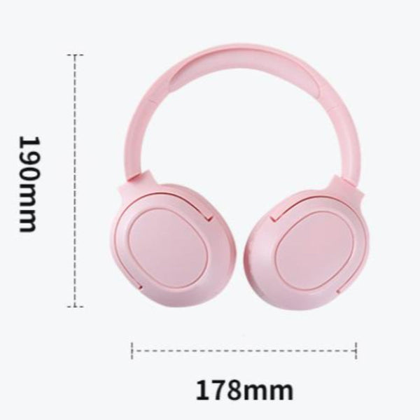Elosung Pink Wireless Noise Cancelling Over Ear Bluetooth 5.0 Long Battery Life Headphones