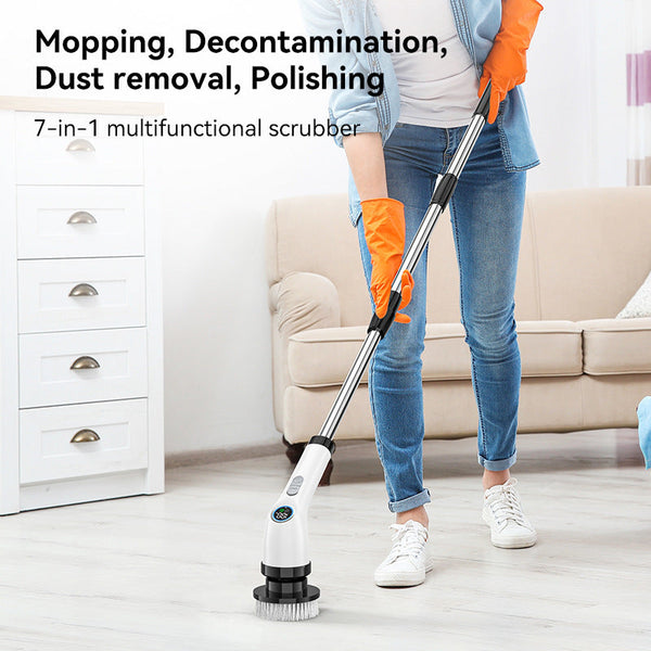 Elosung Electric Spin Scrubber With 7 Brush Heads Cordless & Detachable Cleaning Tool Mops Brooms & Scrubbers