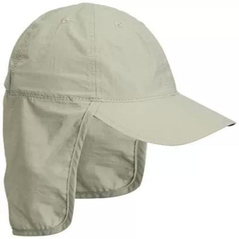Elosung Khaki Uv Protection Outdoor Sun Hat With Neck Flap Lightweight And Breathable Hats