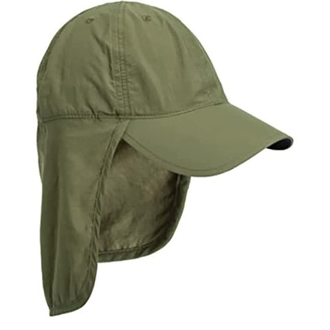 Elosung Green Uv Protection Outdoor Sun Hat With Neck Flap Lightweight And Breathable Hats & Headwear
