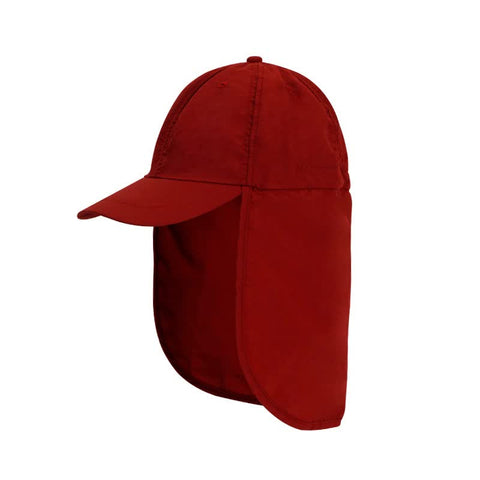 Elosung Red Uv Protection Outdoor Sun Hat With Neck Flap Lightweight And Breathable Hats