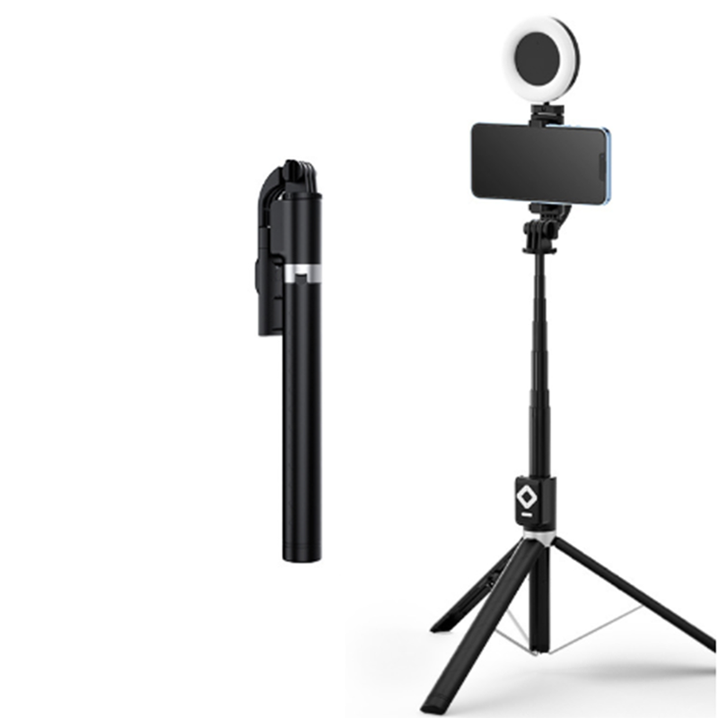 Elosung Single Light 3 In 1 Bluetooth Selfie Stick With Tripod And Remote Control For Smartphones Selfie Sticks