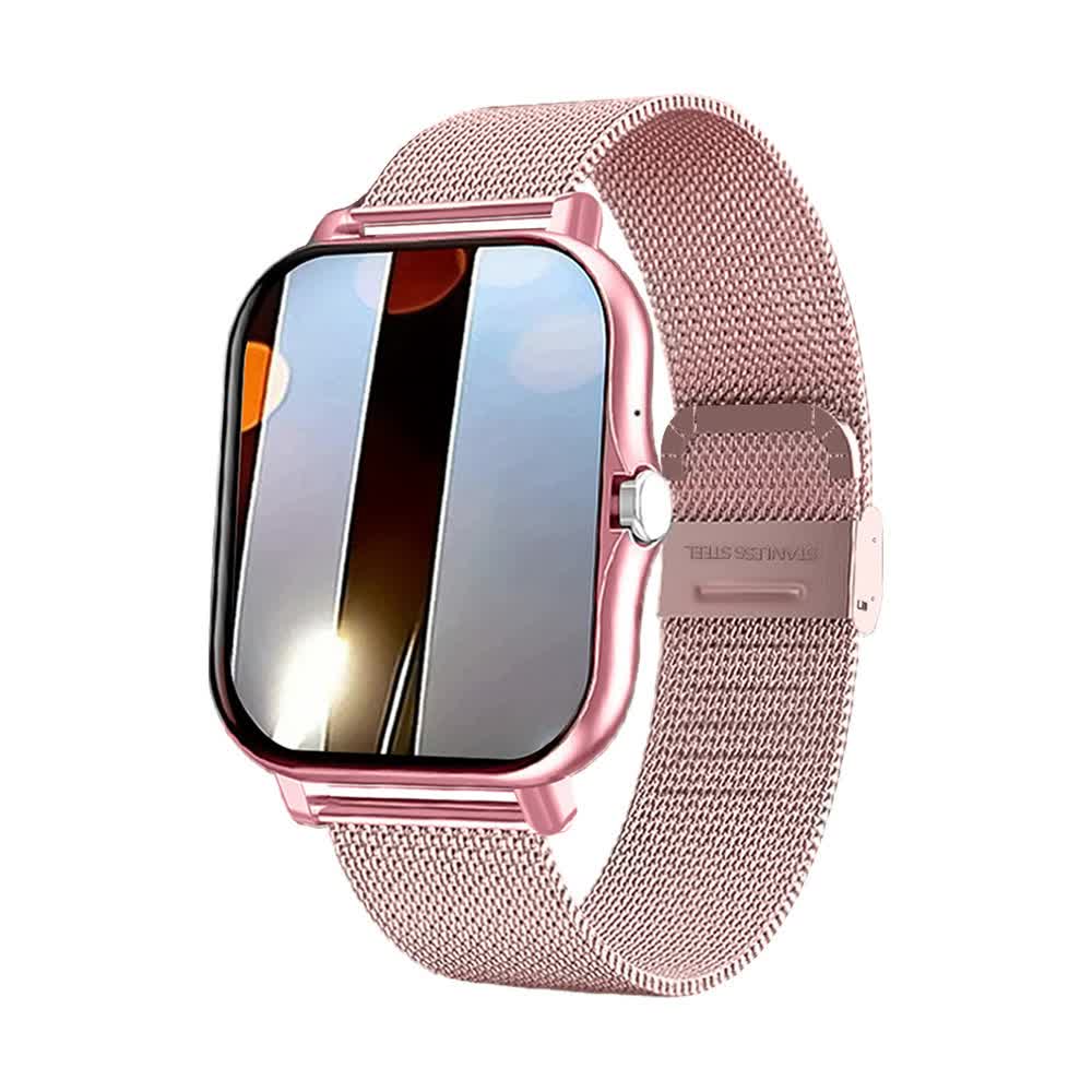 Elosung Pink Smart Fitness Watch With Large Display 24 Sport Modes Heart Rate Monitor & More Smart Watches