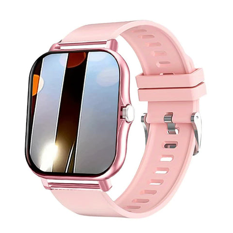 Elosung Single Silicone Strap Pink Smart Fitness Watch With Large Display 24 Sport Modes Heart Rate Monitor & More Smart Watches