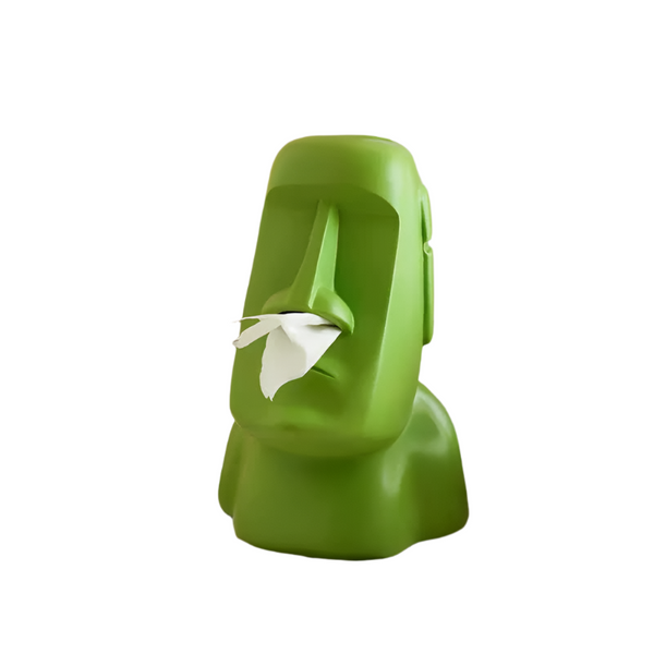Green Creative Moai Tissue Holder Fun And Unique Decorative Dispenser Tissue Box Covers