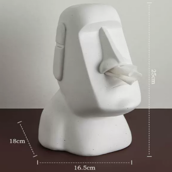 Green Creative Moai Tissue Holder Fun And Unique Decorative Dispenser Tissue Box Covers