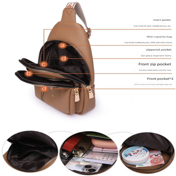 Green Stylish Pu Leather Crossbody Sling Bag Compact And Multi Functional Women's Bags & Handbags