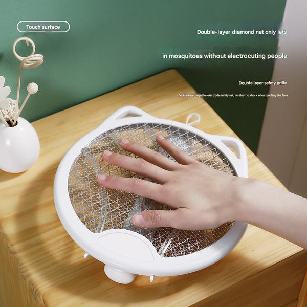 Elosung Pink 4 In 1 Foldable Electric Mosquito Swatter Rechargeable Bug Zapper With Uv Light Insect Nets & Repellents