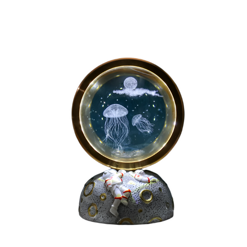Elosung Medusa Galaxy Astronaut Led Night Light Decorative Space Themed Lamp With Starry Globe Night Lights