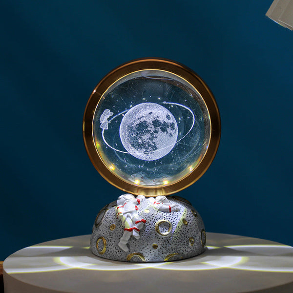 Elosung Starry Sky Walking Galaxy Astronaut Led Night Light Decorative Space Themed Lamp With Globe Night Lights