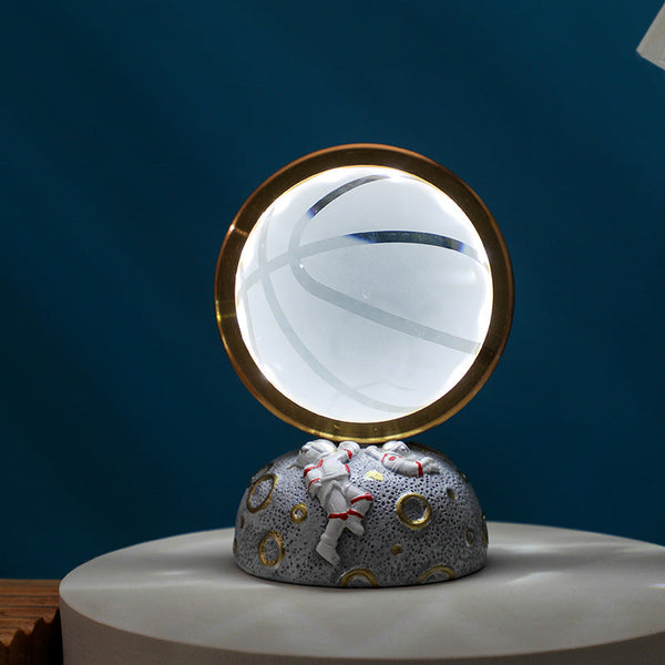 Elosung Basketball Galaxy Astronaut Led Night Light Decorative Space Themed Lamp With Starry Globe Lamps