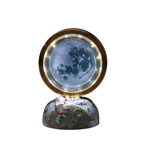 Elosung The Moon Galaxy Astronaut Led Night Light Decorative Space Themed Lamp With Starry Globe Night Lights