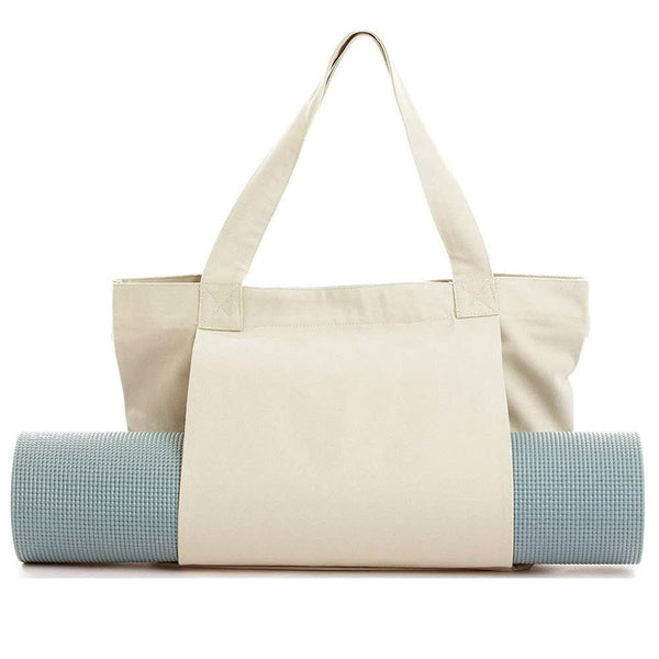 Elosung Khaki Yoga Mat Tote Bag Multi Purpose Gym With Holder Gym Bags
