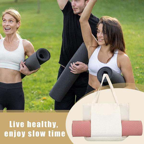 Elosung Khaki Yoga Mat Tote Bag Multi Purpose Gym With Holder Gym Bags