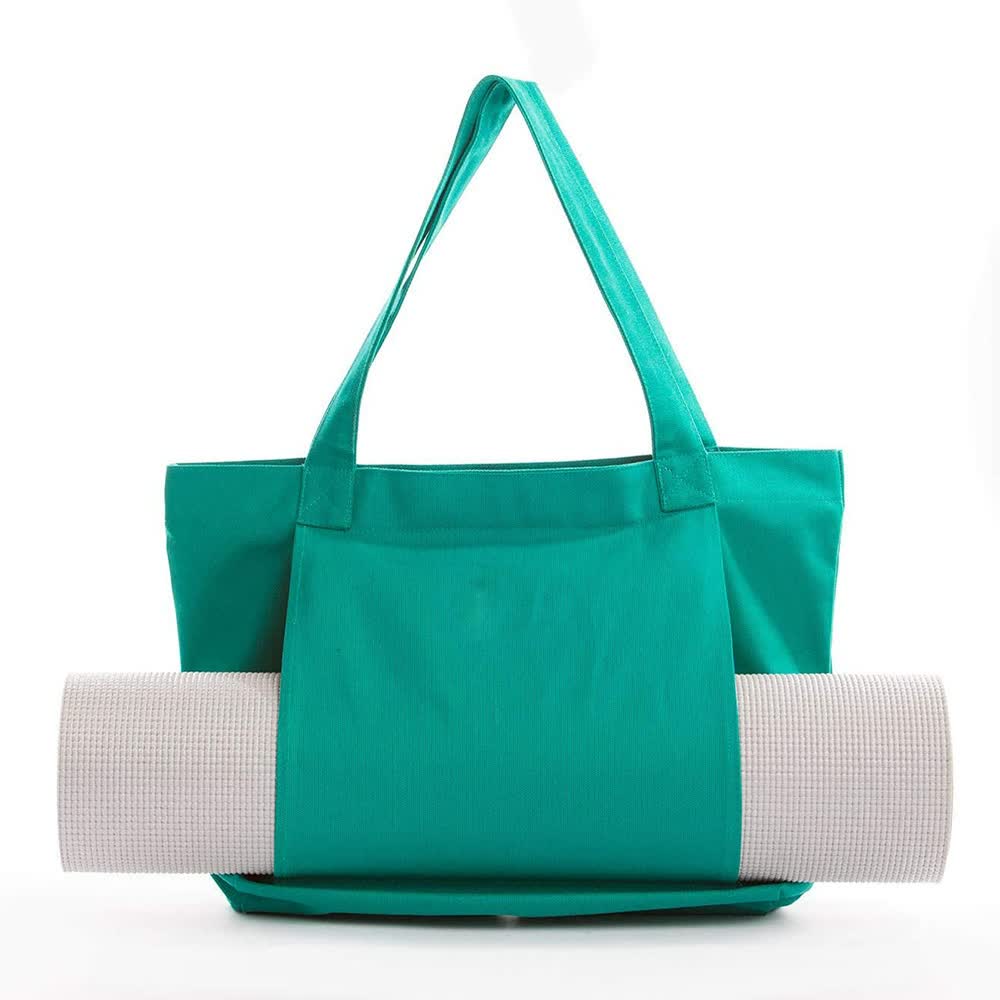 Elosung Green Yoga Mat Tote Bag Multi Purpose Gym With Holder Gym Bags