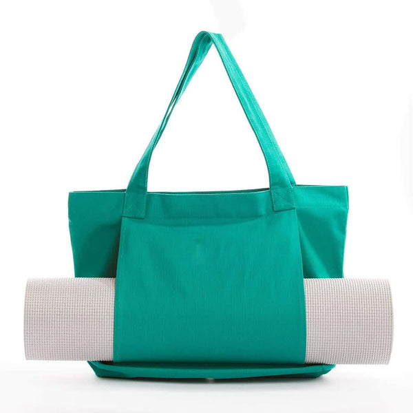Elosung Green Yoga Mat Tote Bag Multi Purpose Gym With Holder Gym Bags