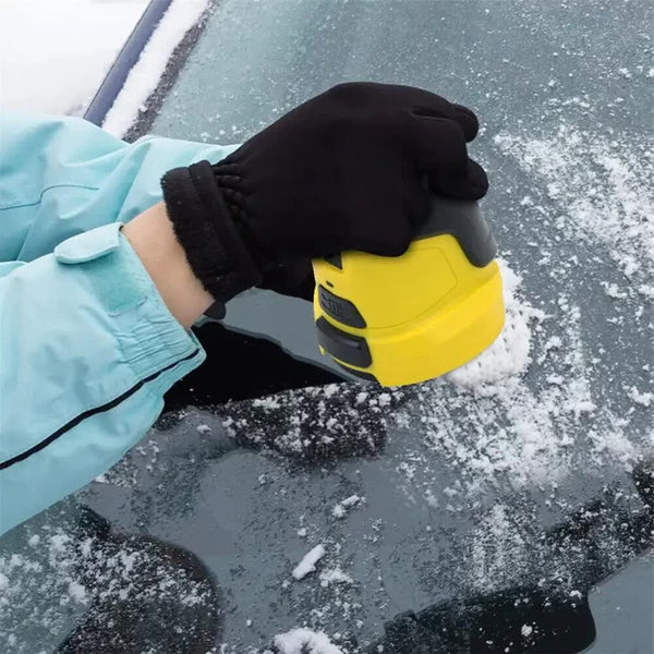 Yellow Rechargeable Electric Ice Scraper Handheld Windshield Defroster Ice Scrapers & Snow Brushes