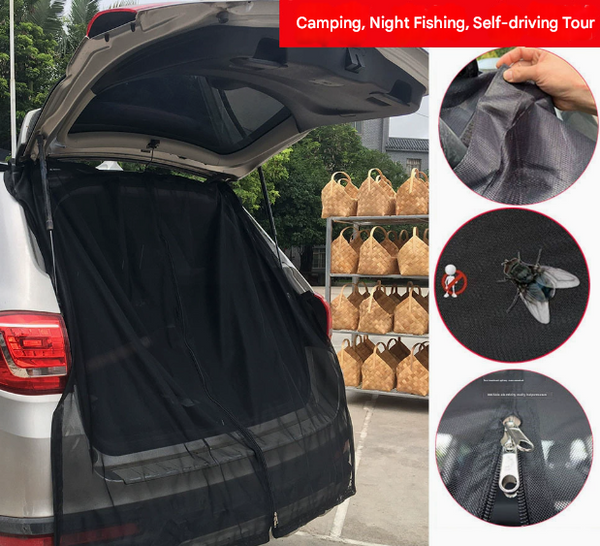L Magnetic Car Tailgate Mosquito Net Camping And Outdoor Bug Screen Insect Nets & Repellents