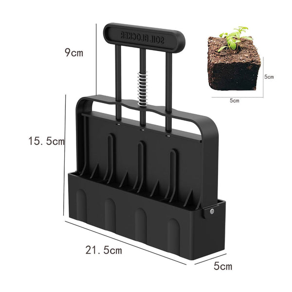 Elosung 5X5 Soil Block Maker Durable Handheld Gardening Tool For Seed Starting Garden Tool Sets