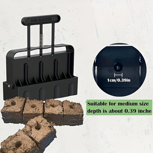 Elosung 5X5 Soil Block Maker Durable Handheld Gardening Tool For Seed Starting Garden Tool Sets