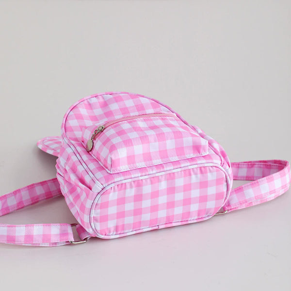 Elosung Khaki Kids Bunny Ear Gingham Backpack Cute Mini Bag For Girls Backpacks & Bags