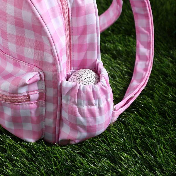 Elosung Pink Kids Bunny Ear Gingham Backpack Cute Mini Bag For Girls Backpacks & Bags