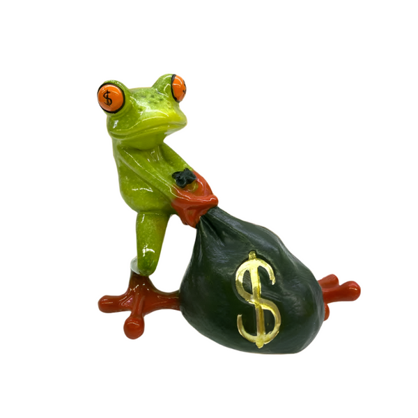 Elosung Money Frog Figurine Lucky Wealth Decorative Ornament Figurines