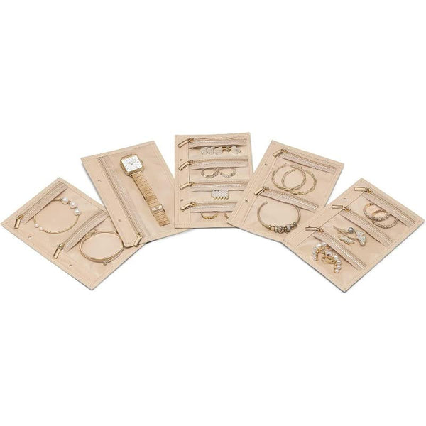 Veile Studios Portable Jewelry Organizer Inserts Clear Zippered Pouch Set For Accessories Jewellery Holders & Organisers