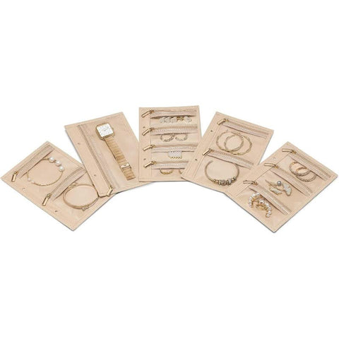 Veile Studios Portable Jewelry Organizer Inserts Clear Zippered Pouch Set For Accessories Jewellery Holders & Organisers
