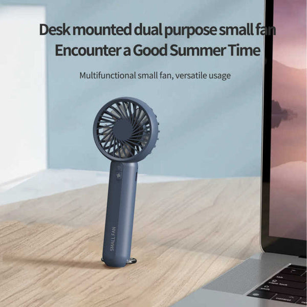 Elosung Blue Mini Handheld Rechargeable Fan Portable Usb Powered Cooling With Portable Fans