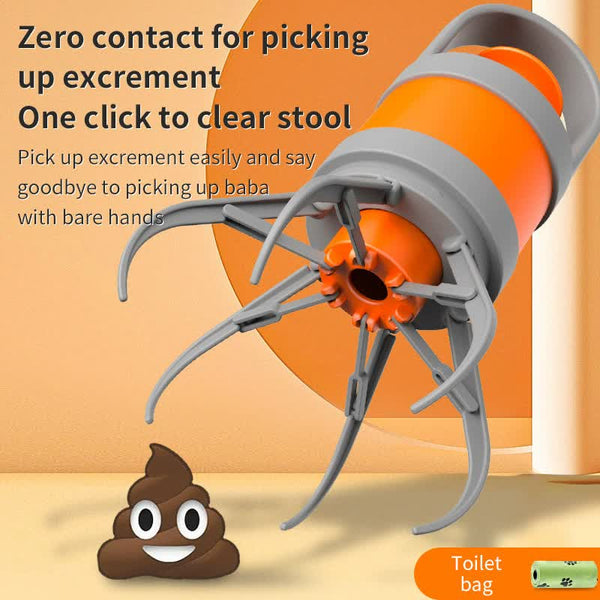 Hygienic Pet Waste Grabber One Click Hands Free Poop Picker With Disposable Bags Pooper Scooper & Bags