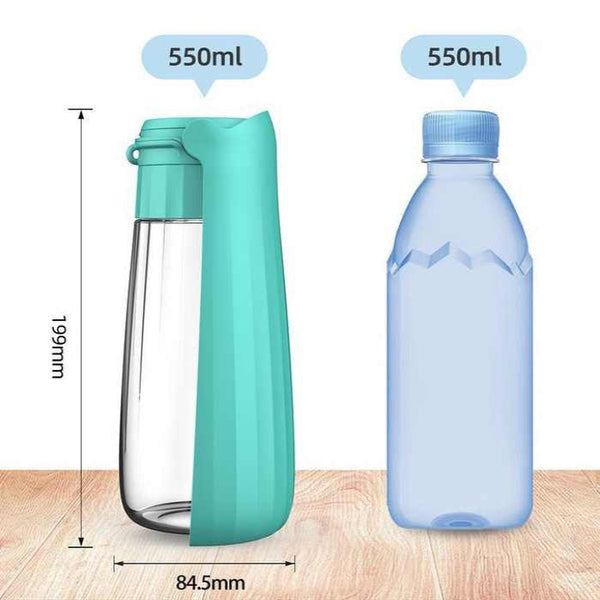Elosung Green Portable Dog Water Bottle Leak Proof Travel Pet Hydration Solution Dog Fountains