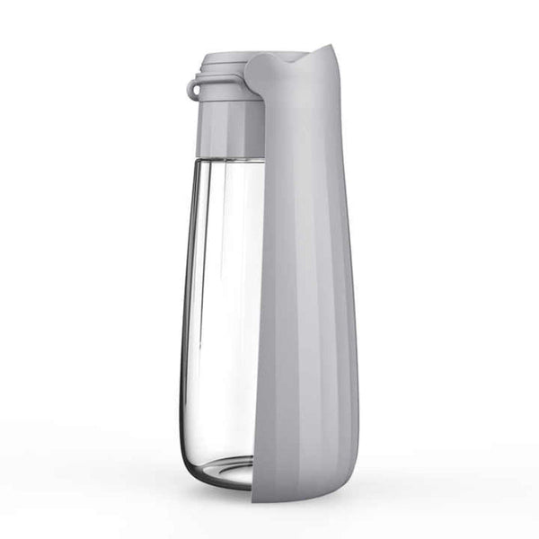 Elosung Grey Dog Water Bottle Leak Proof Travel Pet Hydration Solution Dishes Feeders & Fountains