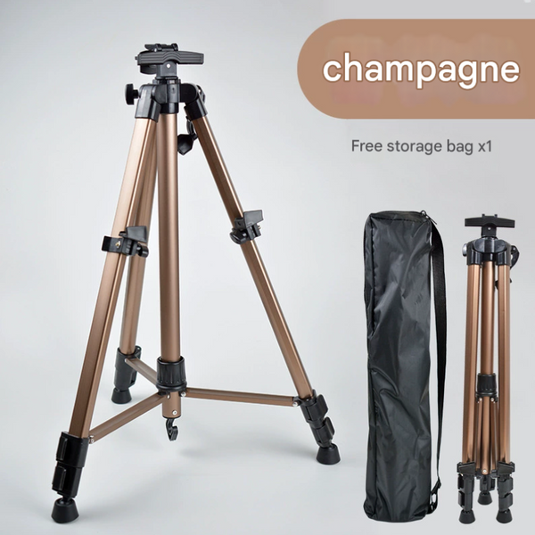 Elosung Champagne Lightweight Aluminum Camera Tripod With Carry Bag Professional Photography Stand Tripods & Monopods