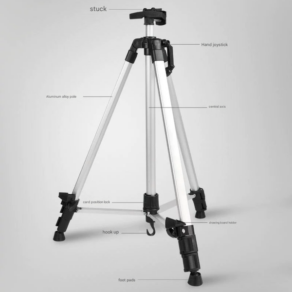 Elosung Champagne Lightweight Aluminum Camera Tripod With Carry Bag Professional Photography Stand Tripods & Monopods